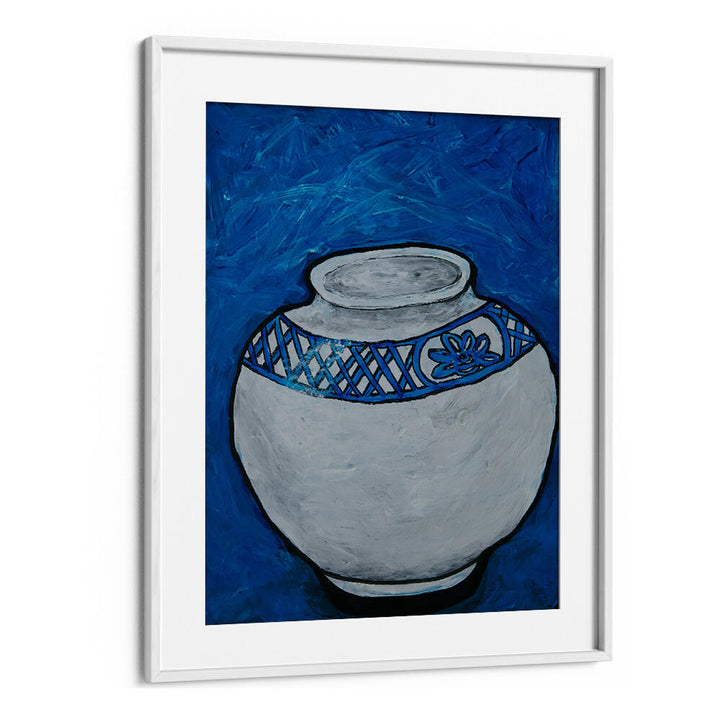 Elegant WHITE VASE WITH BLUE, KITCHEN POSTERS enhance your culinary space with charm and character, perfect for decor.