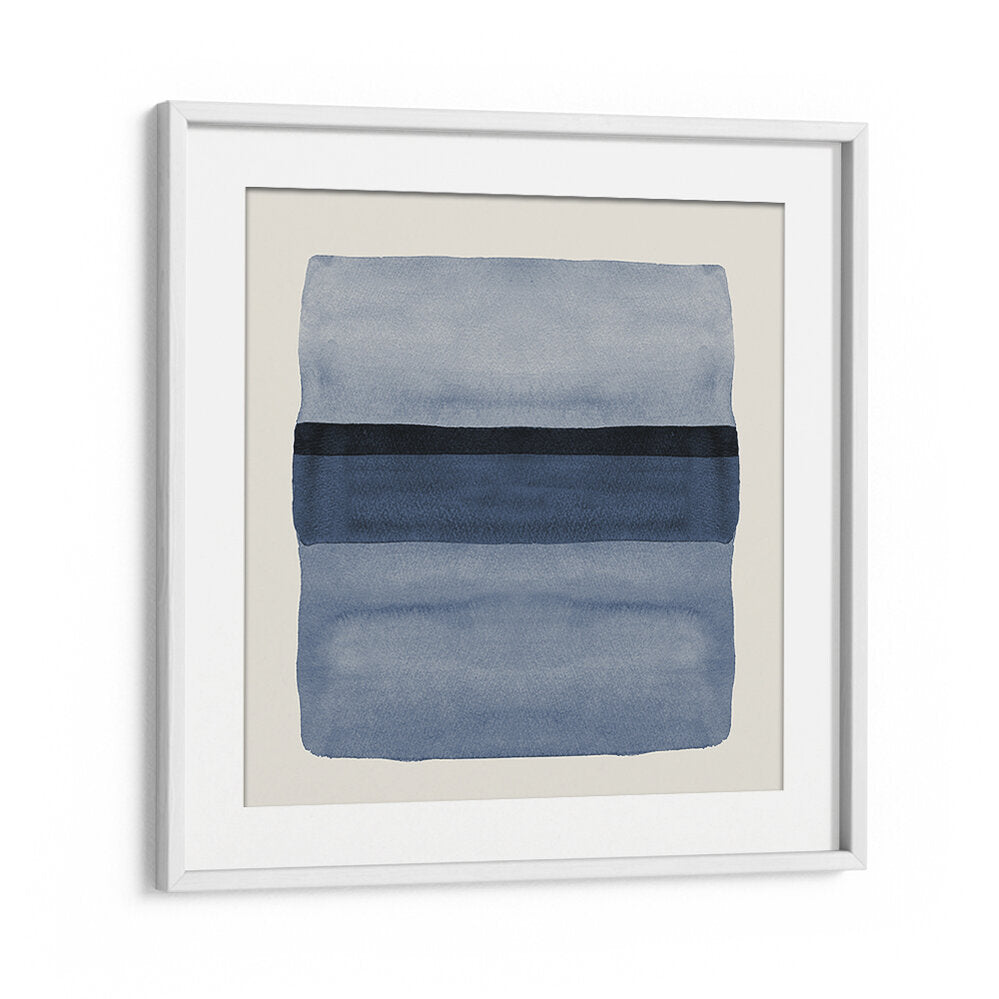 Stunning abstract painting "UNDER THE BLUE RAIN IS SEA II" showcases serene colors, perfect for modern decor.