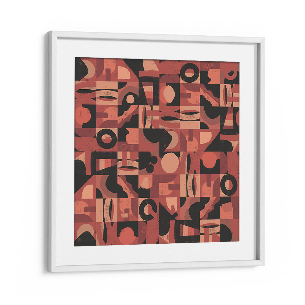 MID CENTURY GRID PATTERN NINE , ABSTRACT PAINTINGS