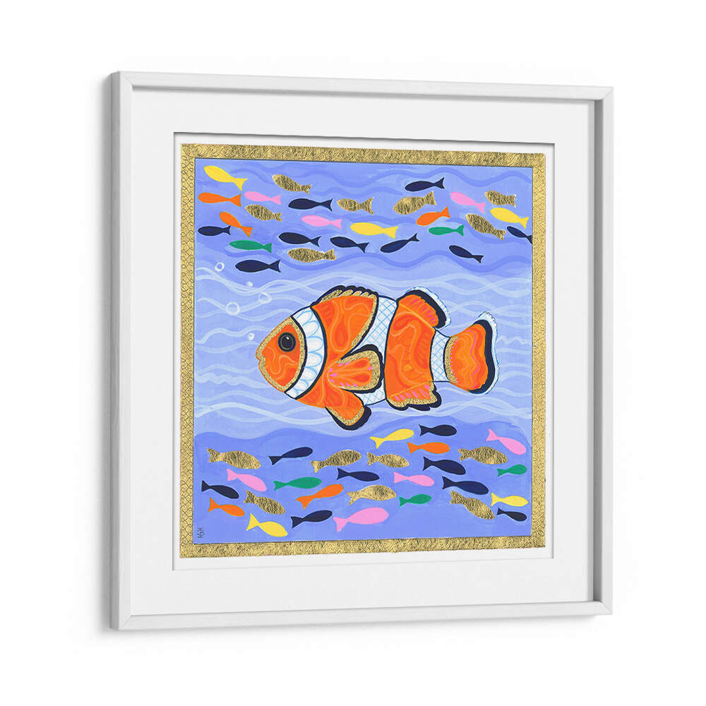 ORANGE CLOWN FISH , BEACH PAINTINGS