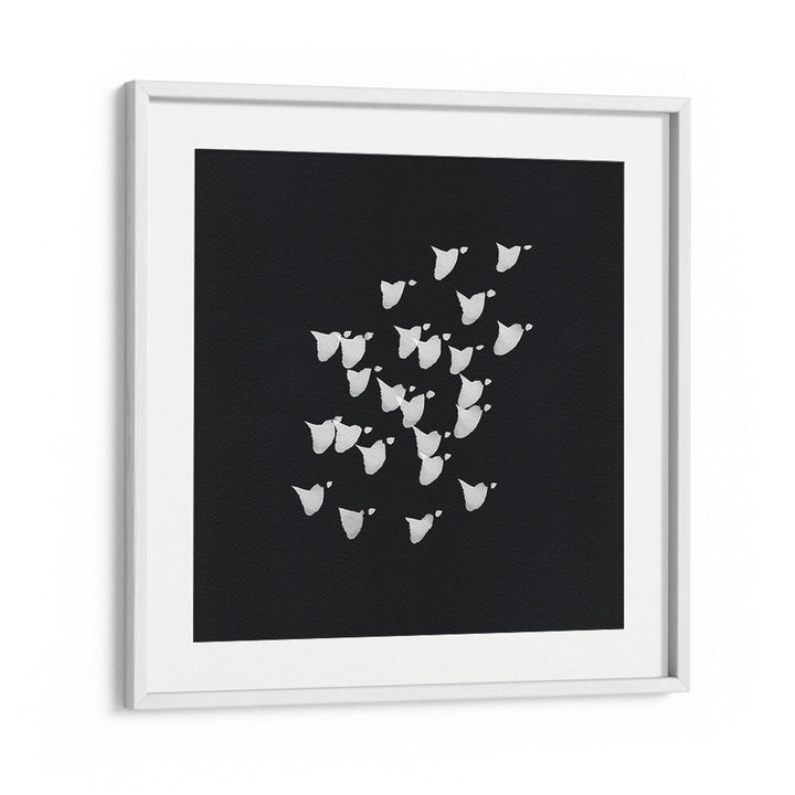 Captivating BIRDS IN FLIGHT UPWARDS BW, ABSTRACT PAINTINGS add modern elegance and freedom to your space.