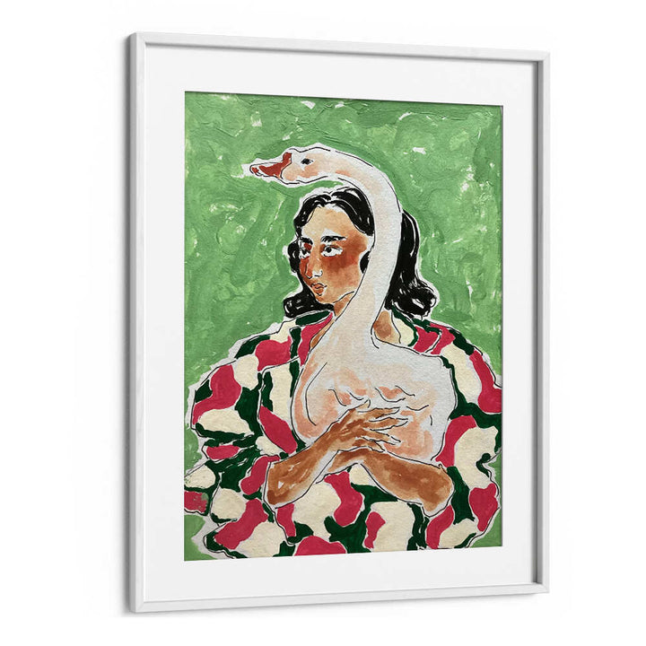 GIRL WITH DUCK , PORTRAITS & FIGURATIVE ILLUSTRATIONS
