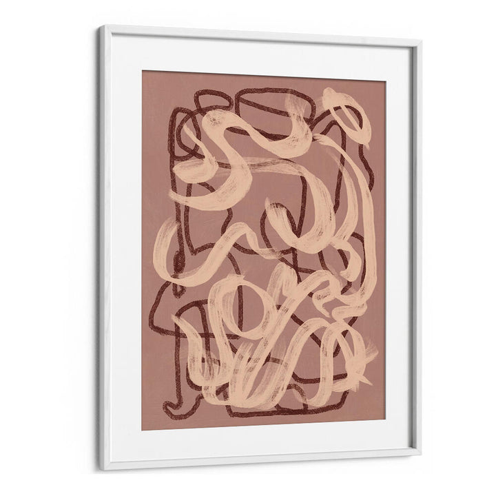 DRY BRUSH ABSTRACT IN NUDE , ABSTRACT PAINTINGS