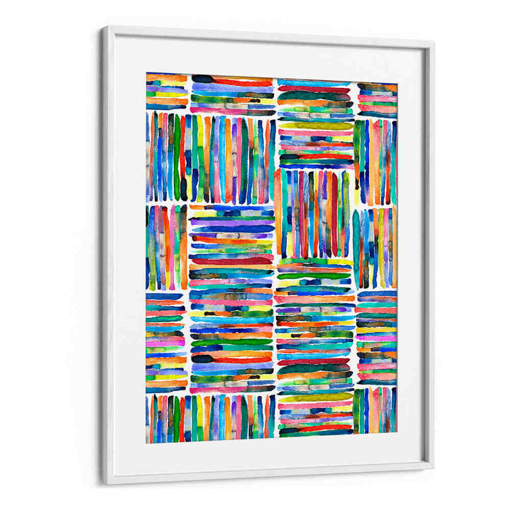 WATERCOLOR COLORFUL HANDPAINTED STRIPES , ABSTRACT PAINTINGS