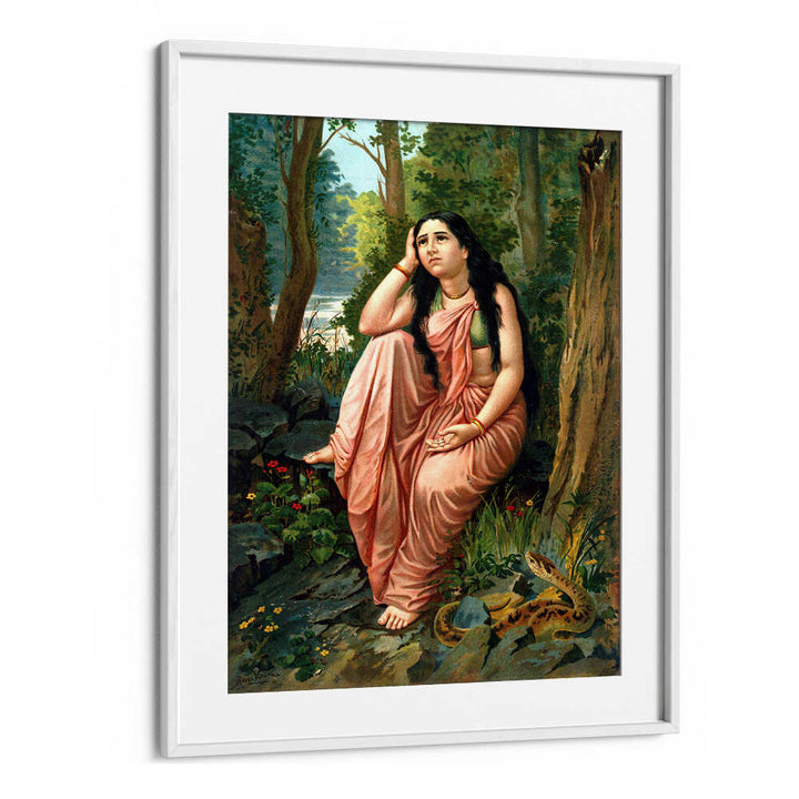 DAMAYANTI VANAVASA , INDIAN ART PAINTINGS