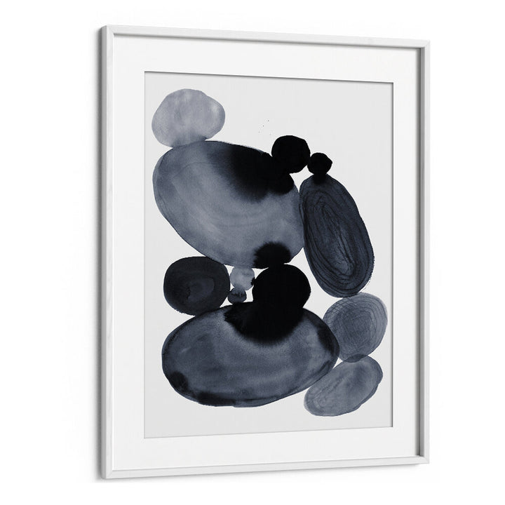 Serene ZEN GARDEN STONES, ABSTRACT PAINTINGS artwork in dark hues, perfect for transforming your living space.