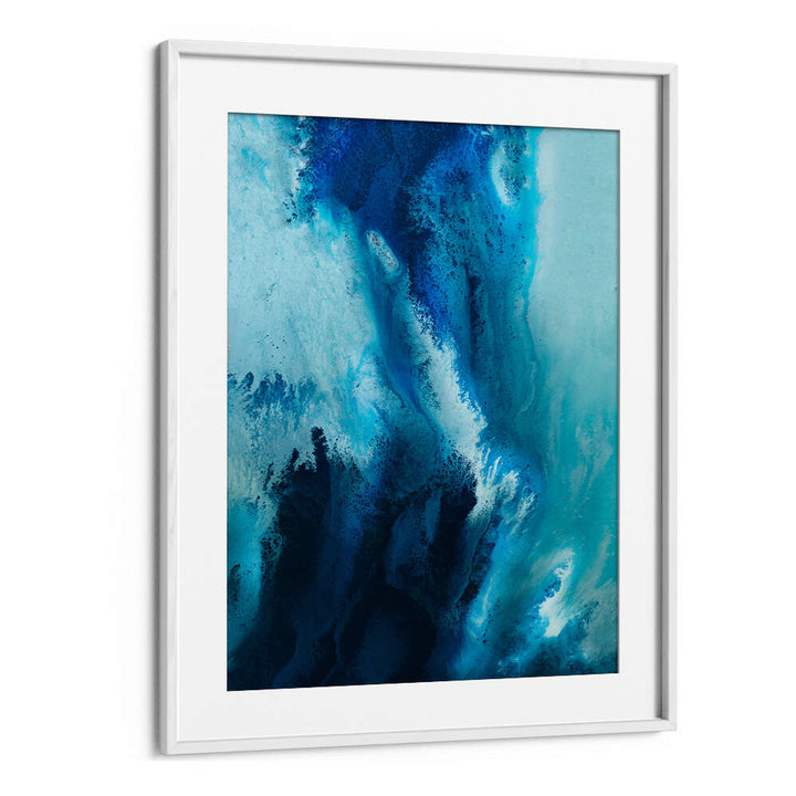 Vibrant blue tones blend in the HAMPTONS, ABSTRACT PAINTINGS to enhance your stylish living space.