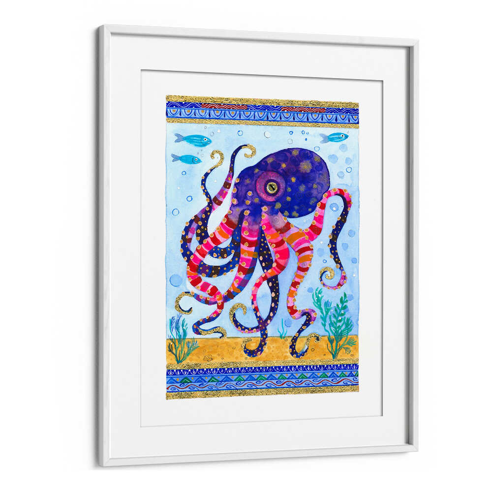 COLORFUL OCTOPUS , BEACH PAINTINGS