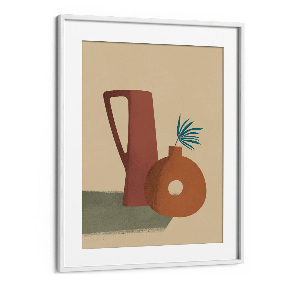 EARTH CLAY VASE , BOHO ART PAINTINGS