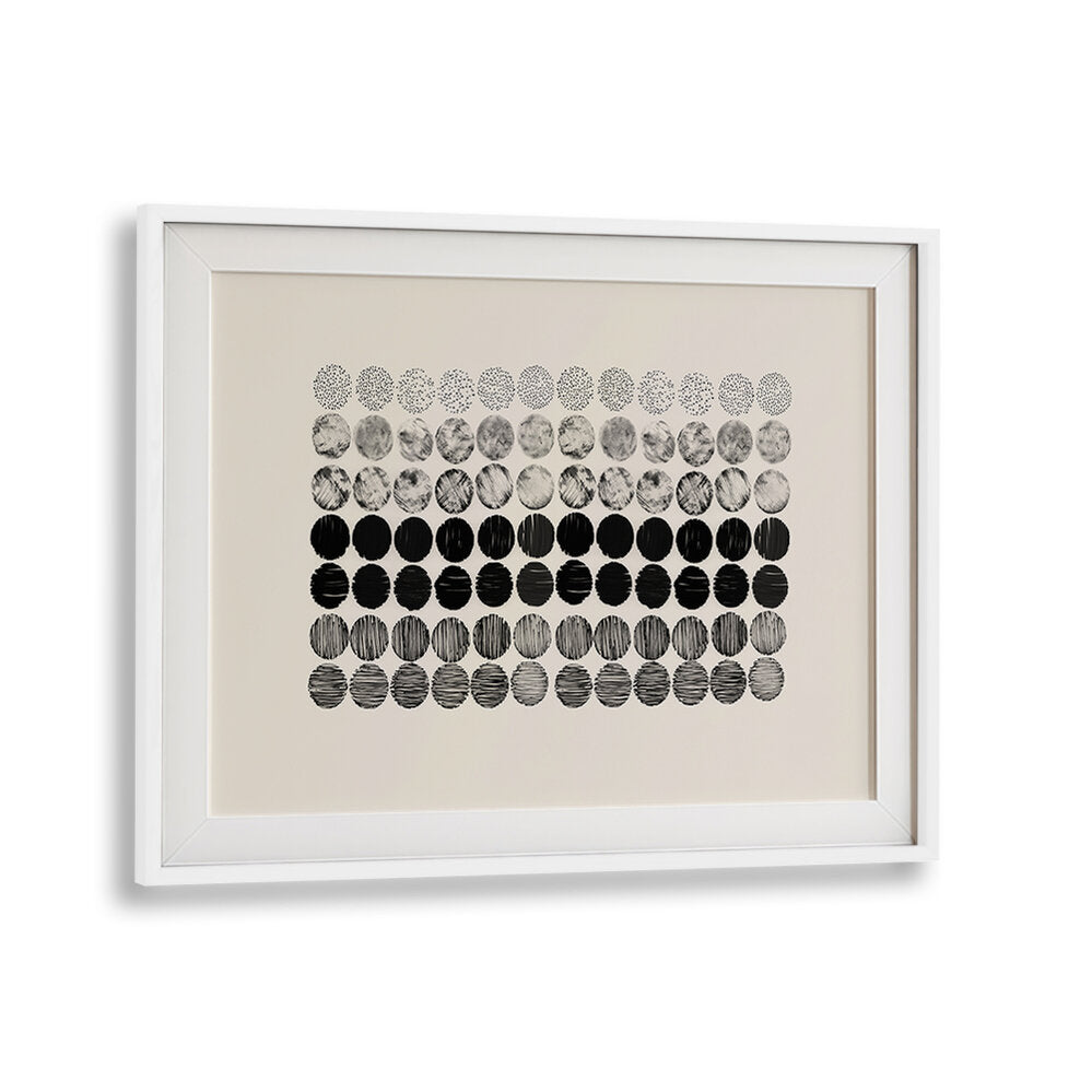 Captivating MEDITATION CIRCLES, ABSTRACT PAINTINGS in black and white, enhancing tranquility and mindfulness in any space.