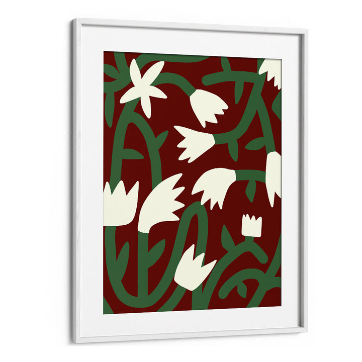 BOLD FLORAL PATTERN WITH ABSTRACT FLOWERS , FLORAL FLOWER PAINTINGS