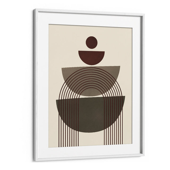 BROWN GEOMETRICAL SHAPE , BOHO ART PAINTINGS