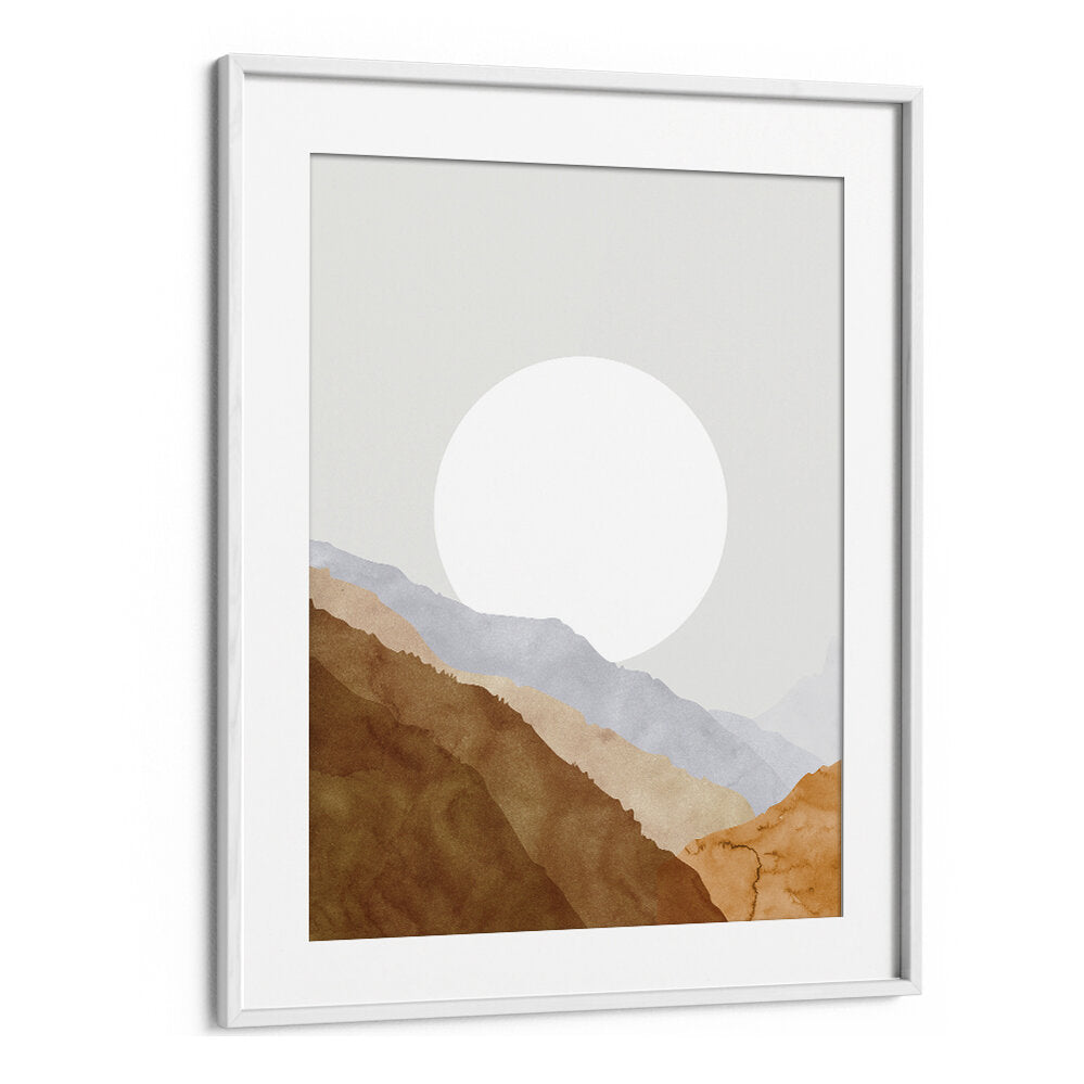 BOHO MOON AND MOUNTAINS , LANDSCAPE PAINTINGS