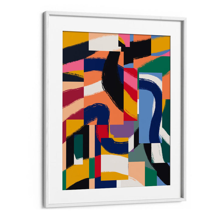 SHAPES WITH DYNAMIC BRUSHSTROKES , ABSTRACT PAINTINGS