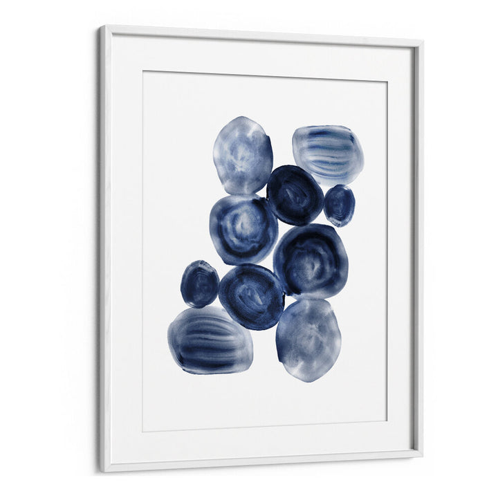 Stylish INDIGOPOOLS Abstract Paintings featuring bold blue shapes, perfect for transforming your living space.