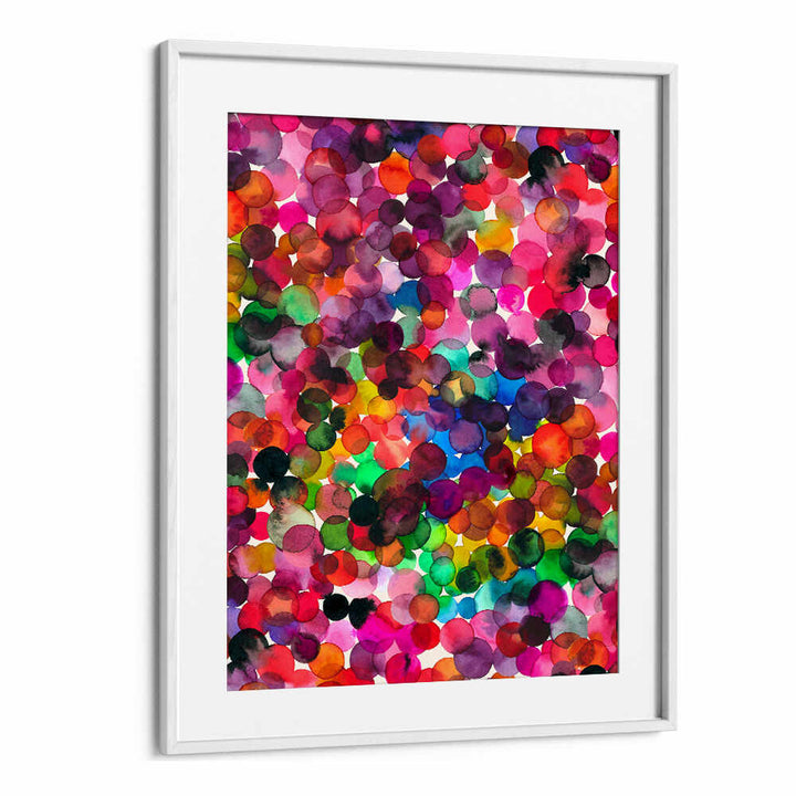 OVERLAPPED WATERCOLOR DOTS , ABSTRACT PAINTINGS