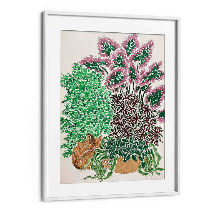 MONSOON FRONTYARD , FLORAL FLOWER PAINTINGS