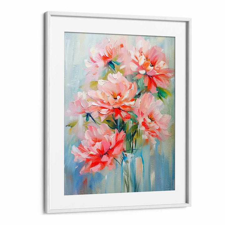 EVERGREEN GREEN PAINTERLY FLORALS V ,FLORAL FLOWER PAINTINGS