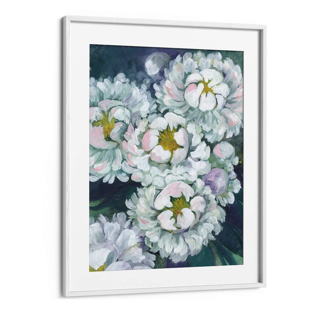 WILLOH PAINTERLY PEONIES , FLORAL FLOWER PAINTINGS