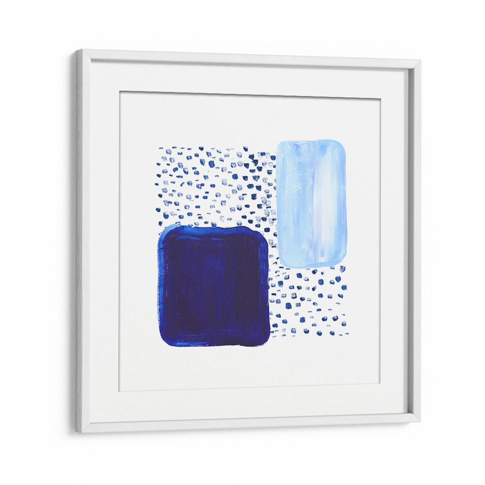 "OVER THE BLUE RAIN IS LAND, ABSTRACT PAINTINGS featuring rich hues and dynamic brush strokes for a captivating space."