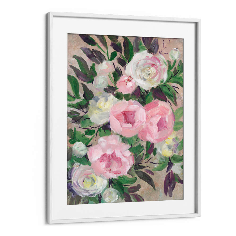 ZOYE PAINTERLY BOUQUET , FLORAL FLOWER PAINTINGS
