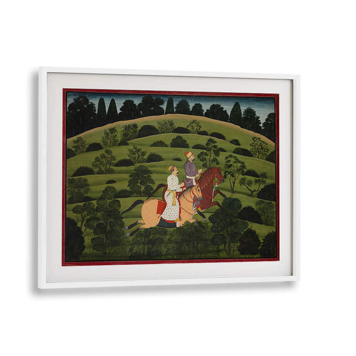 RIDERS THROUGH THE VERDANT HILLS , INDIAN ART PAINTINGS