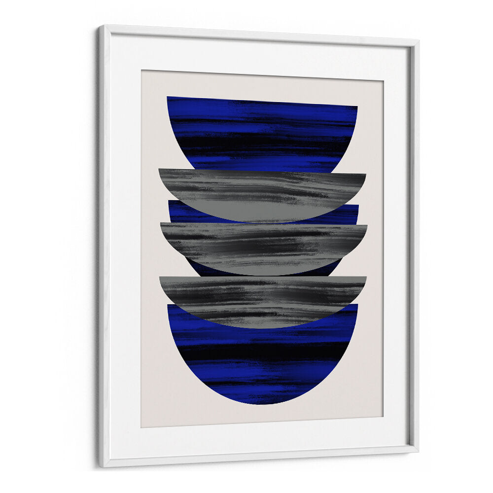 SCANDINAVIAN IN BLUE AND BLACK  , GEOMETRIC ART PRINTS