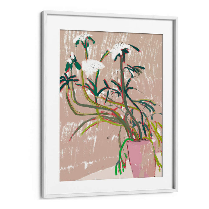 FLORAL  IN A PINK VASE , FLORAL FLOWER PAINTINGS