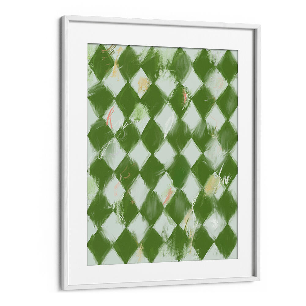 VERDANT DIAMONDS , GEOMETRIC ART PRINTS
