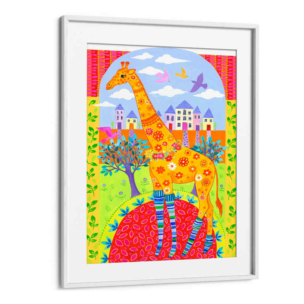 GIRAFFE IN LEG WARMERS , KIDS ROOM PAINTINGS