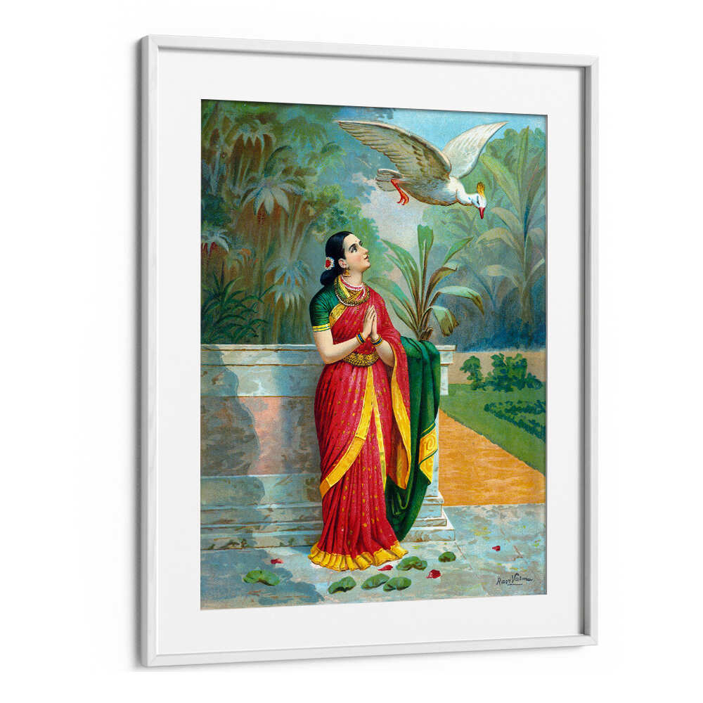 HAUNSA DAMAYANTI SANWADA , INDIAN ART PAINTINGS