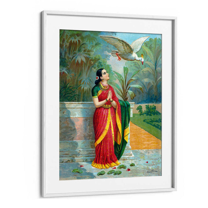 HAUNSA DAMAYANTI SANWADA , INDIAN ART PAINTINGS