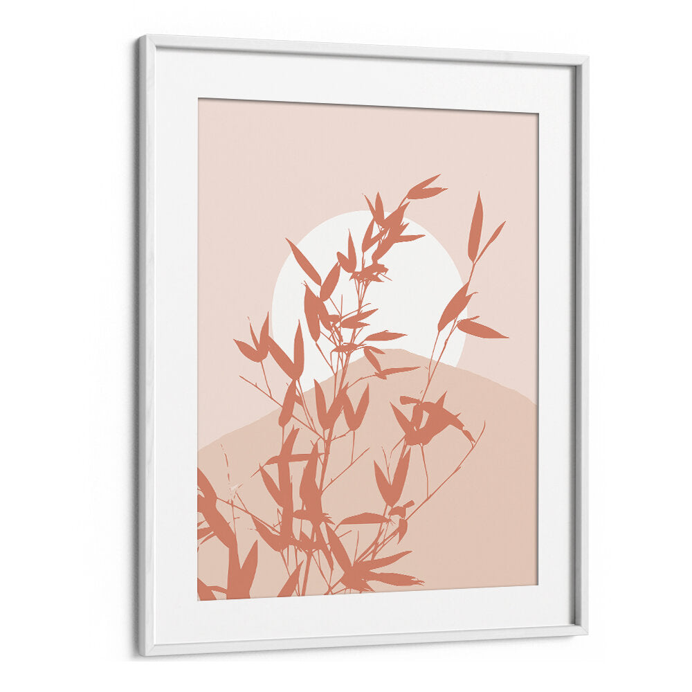 BAMBOO SILHOUETTE SUNRISE , BOHO ART PAINTINGS