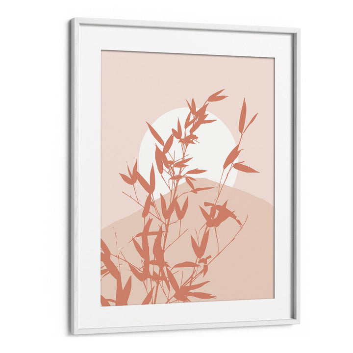 BAMBOO SILHOUETTE SUNRISE , BOHO ART PAINTINGS