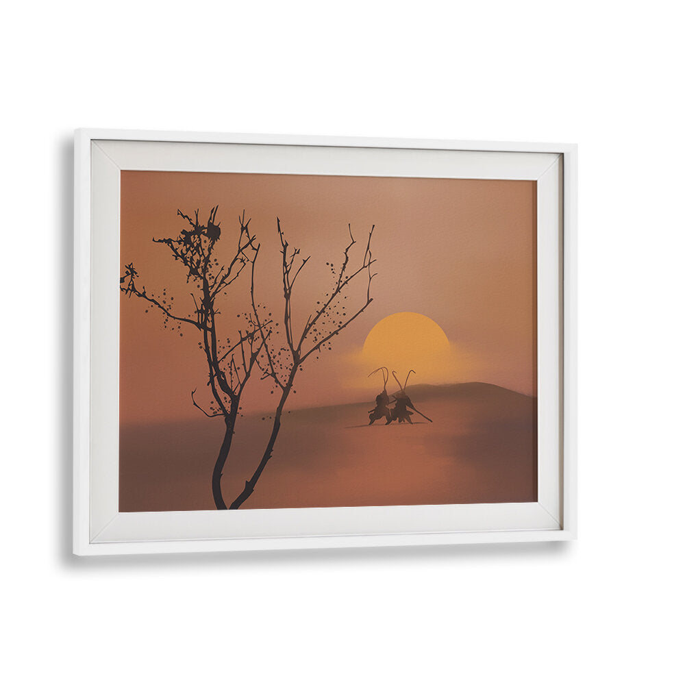 SUNSET OVER A VIVID , LANDSCAPE PAINTINGS