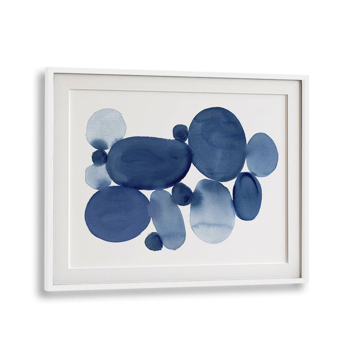Vibrant BLUE WATERCOLOR STONES I, ABSTRACT PAINTINGS elevate your decor with serene hues and fluid shapes.