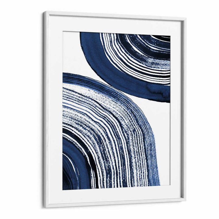 Stunning BLUE CONCENTRIC WAVES, ABSTRACT PAINTINGS elevate any space with captivating blue tones and layered designs.