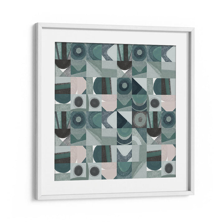 MID CENTURY GRID PATTERN FOUR , ABSTRACT PAINTINGS