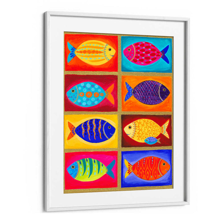 COLORFUL FISH TILES , BEACH PAINTINGS
