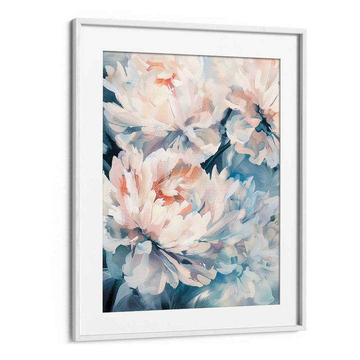 EVERGREEN GREEN PAINTERLY FLORALS X ,FLORAL FLOWER PAINTINGS