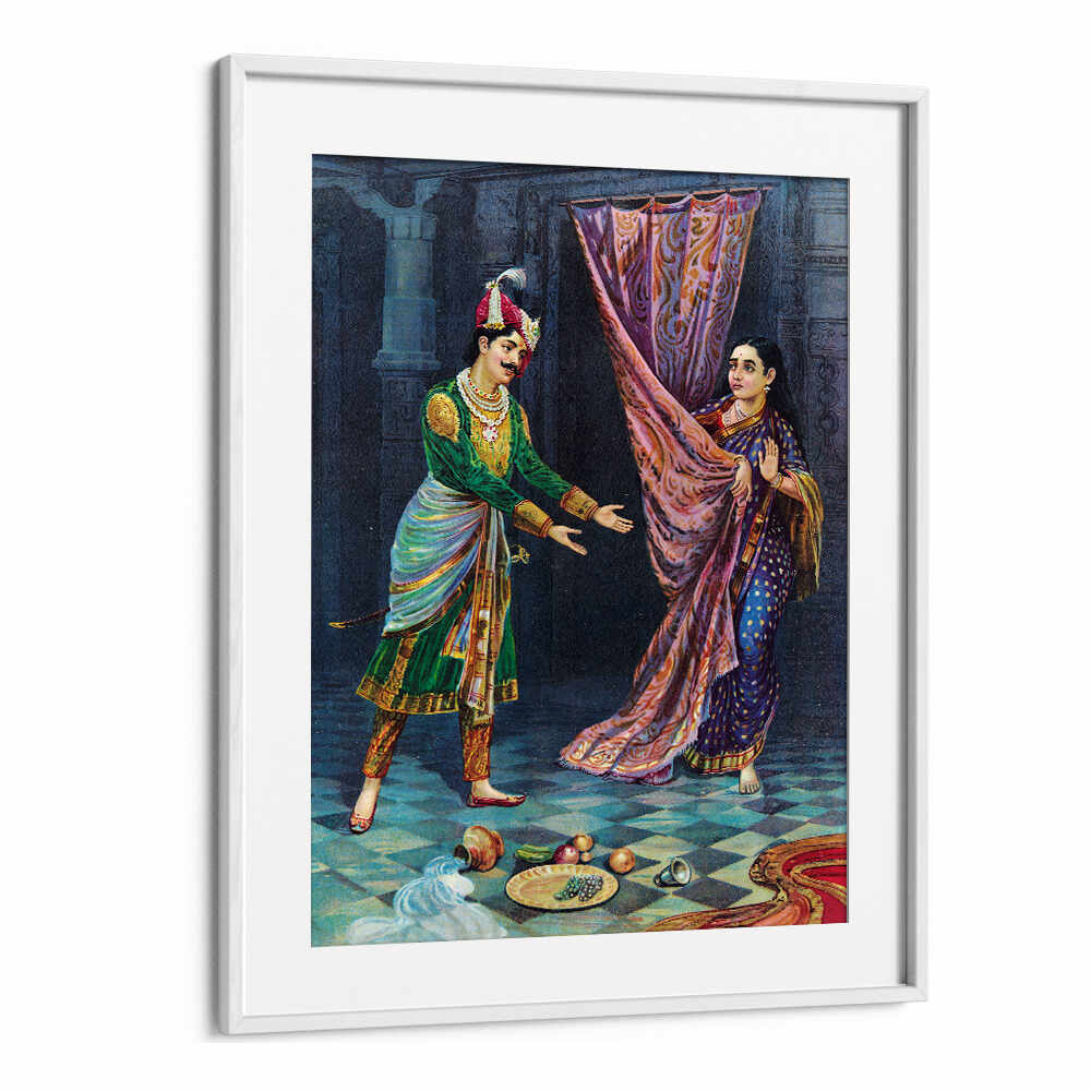 KEECHAKA AND SAIRANDHRI , INDIAN ART PAINTINGS