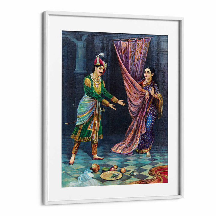 KEECHAKA AND SAIRANDHRI , INDIAN ART PAINTINGS