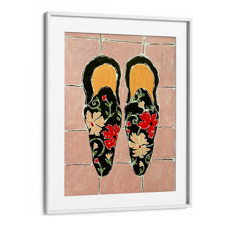 BLACK SHOES ON PINK TILES , FASHION POSTERS
