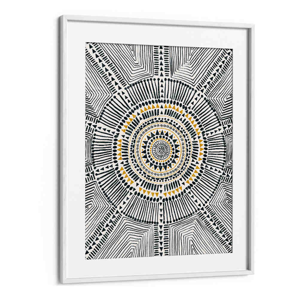 TRIBAL SUN II , PATTERN ART PRINTS