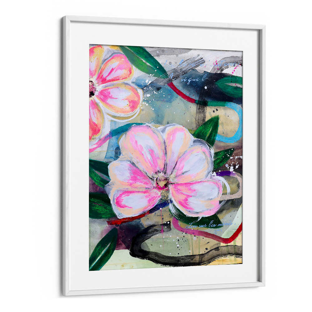 ART ON PAPER , FLORAL FLOWER PAINTINGS