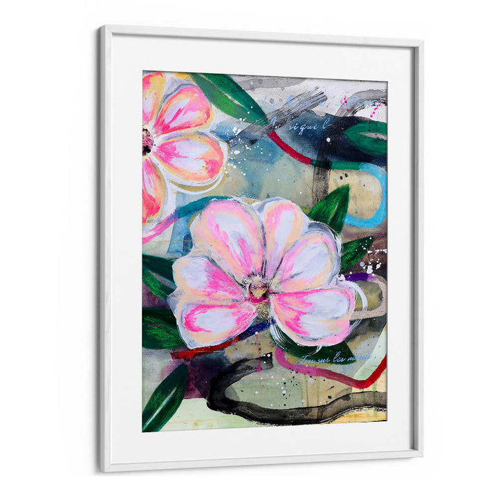 ART ON PAPER , FLORAL FLOWER PAINTINGS