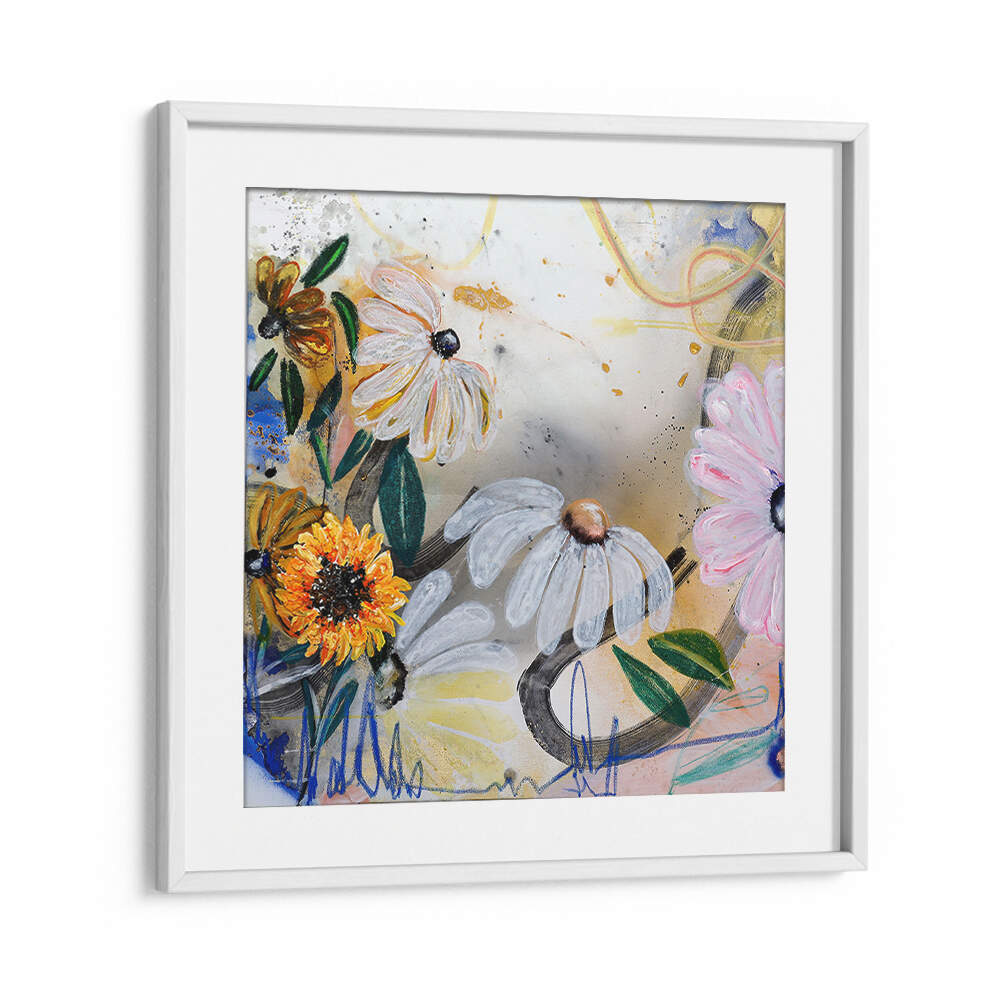 FLORAL ART V , FLORAL FLOWER PAINTINGS