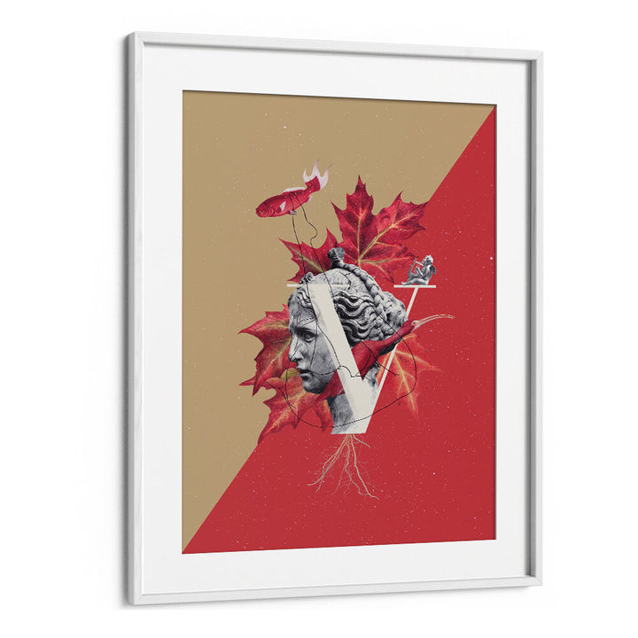 Surreal art print of Venus with vibrant colors and mixed elements, perfect for modern decor. VENUS, SURREAL ART PRINTS.