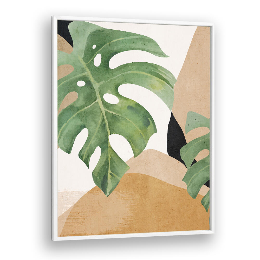 ABSTRACT ART TROPICAL LEAVES , BOHO ART PAINTINGS