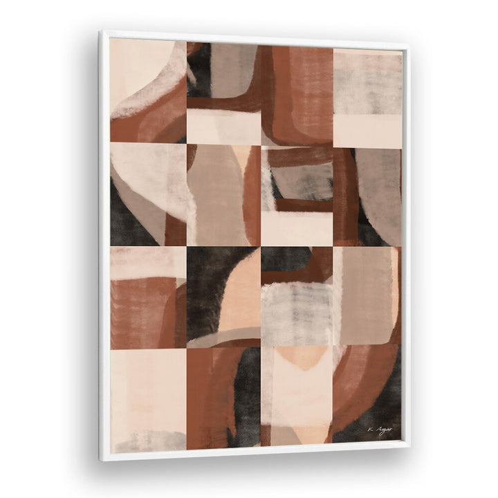 Stunning ABSTRACT NO I, GEOMETRIC ART PRINTS featuring modern design in warm tones, perfect for elevating any space.